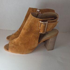 VAN ELi Women's Tan Suede Heeled Boots